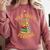 Wild About Reading Cute Leopard Teacher Kids Book Lover Comfort Colors Sweatshirt Orchid