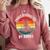 Women's Easily Distracted By Books Comfort Colors Sweatshirt Orchid