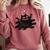 Yk2 Grunge Scary Cat With Tail Tomboy 90s Nostalgia Indie Comfort Colors Sweatshirt Orchid