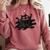 Yk2 Grunge Scary Cat With Tail Tomboy 90s Nostalgia Indie Comfort Colors Sweatshirt Orchid