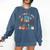 100 Days In The Books Celebration Retro School Comfort Colors Sweatshirt Blue Jean