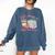100 Days Of Coffee And Chaos Coquette Bow Book Apple Comfort Colors Sweatshirt Blue Jean