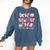 100 Days Of School Coquette Bow School Bus Pencil Books Comfort Colors Sweatshirt Blue Jean
