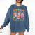 100th Day Of School Teacher 100 Days Coffee Books Comfort Colors Sweatshirt Blue Jean