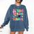 100th Day Of School Teacher Books 100 Days Of School Women Comfort Colors Sweatshirt Blue Jean