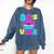 80's Vibe Retro Style Cassette Tape Nostalgia 1980s Party Premium Tri-Blend Comfort Colors Sweatshirt Blue Jean