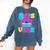 80's Vibe Retro Style Cassette Tape Nostalgia 1980s Party Comfort Colors Sweatshirt Blue Jean