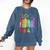 8647 Equal Rights Book Flower Trump Women Rights Feminist Comfort Colors Sweatshirt Blue Jean