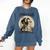 Abraxos Flower Garden Club Book Lover Fantasy Dragon Bookish Comfort Colors Sweatshirt Blue Jean