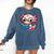 Adorable Book Lover Axolotl With Reading Glasses Cute Comfort Colors Sweatshirt Blue Jean