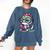 Adorable Book Lover Basilisk With Reading Glasses Cute Comfort Colors Sweatshirt Blue Jean