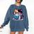 Adorable Book Lover Calico Cat With Reading Glasses Cute For Men Women Kids Comfort Colors Sweatshirt Blue Jean