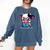 Adorable Book Lover Cow With Reading Glasses Cute Comfort Colors Sweatshirt Blue Jean