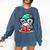 Adorable Book Lover Humming Bird With Reading Glasses Cute Comfort Colors Sweatshirt Blue Jean