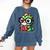Adorable Book Lover Iguana With Reading Glasses Cute Comfort Colors Sweatshirt Blue Jean