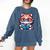 Adorable Book Lover Maine Coon Cat With Reading Glasses Cute Comfort Colors Sweatshirt Blue Jean