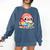 Adorable Book Lover Parrot With Reading Glasses Cute Comfort Colors Sweatshirt Blue Jean