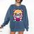 Adorable Book Lover Persian Cat With Reading Glasses Cute Comfort Colors Sweatshirt Blue Jean