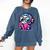 Adorable Book Lover Robot With Reading Glasses Cute Comfort Colors Sweatshirt Blue Jean