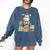 Adorable Donkey With Heart Sitting On Colorful Book Stack Comfort Colors Sweatshirt Blue Jean