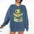 Adorable Turtle Reading Books Comfort Colors Sweatshirt Blue Jean