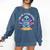 Alien Reader Reading Teacher Librarian Book Lover Comfort Colors Sweatshirt Blue Jean