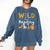 Animal Print Read A Book Character Kids Wild About Reading Comfort Colors Sweatshirt Blue Jean