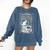 Anti-Social Book-Club Cat Graphic Comfort Colors Sweatshirt Blue Jean