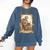 The Aunt Tarot Card Women Skeleton Aunty Book Lover Comfort Colors Sweatshirt Blue Jean
