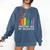 Awesome Like My Daughter Books Floral Proud Mom Women Comfort Colors Sweatshirt Blue Jean