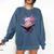 Axolotl Bookworm Reading Book Kawaii Graphic Comfort Colors Sweatshirt Blue Jean