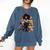 Back To School Afro Melanin Girl Reading Book Bookworm Comfort Colors Sweatshirt Blue Jean