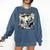 Bigfoot With Alien Reading A Book Bigfoot And UFO Comfort Colors Sweatshirt Blue Jean