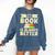 The Book Is Always Better Thriller Comfort Colors Sweatshirt Blue Jean