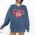 Book Heart Cute Read Book Reading Librarian Across America Comfort Colors Sweatshirt Blue Jean