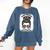 Book Lover What Happens At Book Club Stays Messy Bun Girls Comfort Colors Sweatshirt Blue Jean