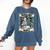 Book Lover Skeleton Reading Love Books Not People Comfort Colors Sweatshirt Blue Jean