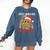Book Reading Just Waiting For Christmas Gingerbread Comfort Colors Sweatshirt Blue Jean
