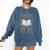 Book Reading Ugly Christmas Comfort Colors Sweatshirt Blue Jean