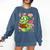 Book Worm Costume World Book Day Cute Kawaii Worm Reading Comfort Colors Sweatshirt Blue Jean