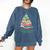 All Booked For Christmas Book Xmas Tree Lights Reading Girly Comfort Colors Sweatshirt Blue Jean