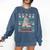 All Booked For Christmas Tree Book Ugly Christmas Sweatshirt Comfort Colors Sweatshirt Blue Jean