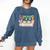 All Booked For Summer Reading Beach Floral Bookish Book Girl Comfort Colors Sweatshirt Blue Jean