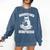 Booked And Unbothered Cat Reading Book Lovers Comfort Colors Sweatshirt Blue Jean