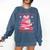 All Booked For Valentine Books Lover Teacher Floral Comfort Colors Sweatshirt Blue Jean