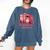 All Booked For Valentines Coquette Bow Book Lover Bookworm Comfort Colors Sweatshirt Blue Jean