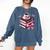 All Booked For Valentine's Teacher Coquette Bow Coffee Book Comfort Colors Sweatshirt Blue Jean
