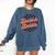 Bookish Baddie Retro Aesthetic Typography Comfort Colors Sweatshirt Blue Jean
