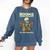 Books Make Me Happy Skeleton Read Reading Librarian Book Comfort Colors Sweatshirt Blue Jean