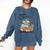 Books Original Handheld Device Reader Literacy Book Lover Comfort Colors Sweatshirt Blue Jean